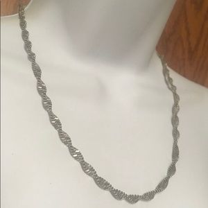 Italian Twist Silver Chain Necklace